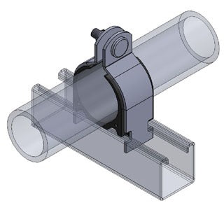 EMPIRE INDUSTRIES Empire Industries 8500Z0025 Figure 8500 Cushion Strut Clamp 1/4 in OD
