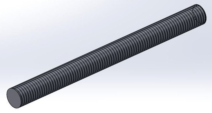 EMPIRE INDUSTRIES Empire Industries 54SS03806 Threaded rod T304 stainless steel 3/8 x 6 ft