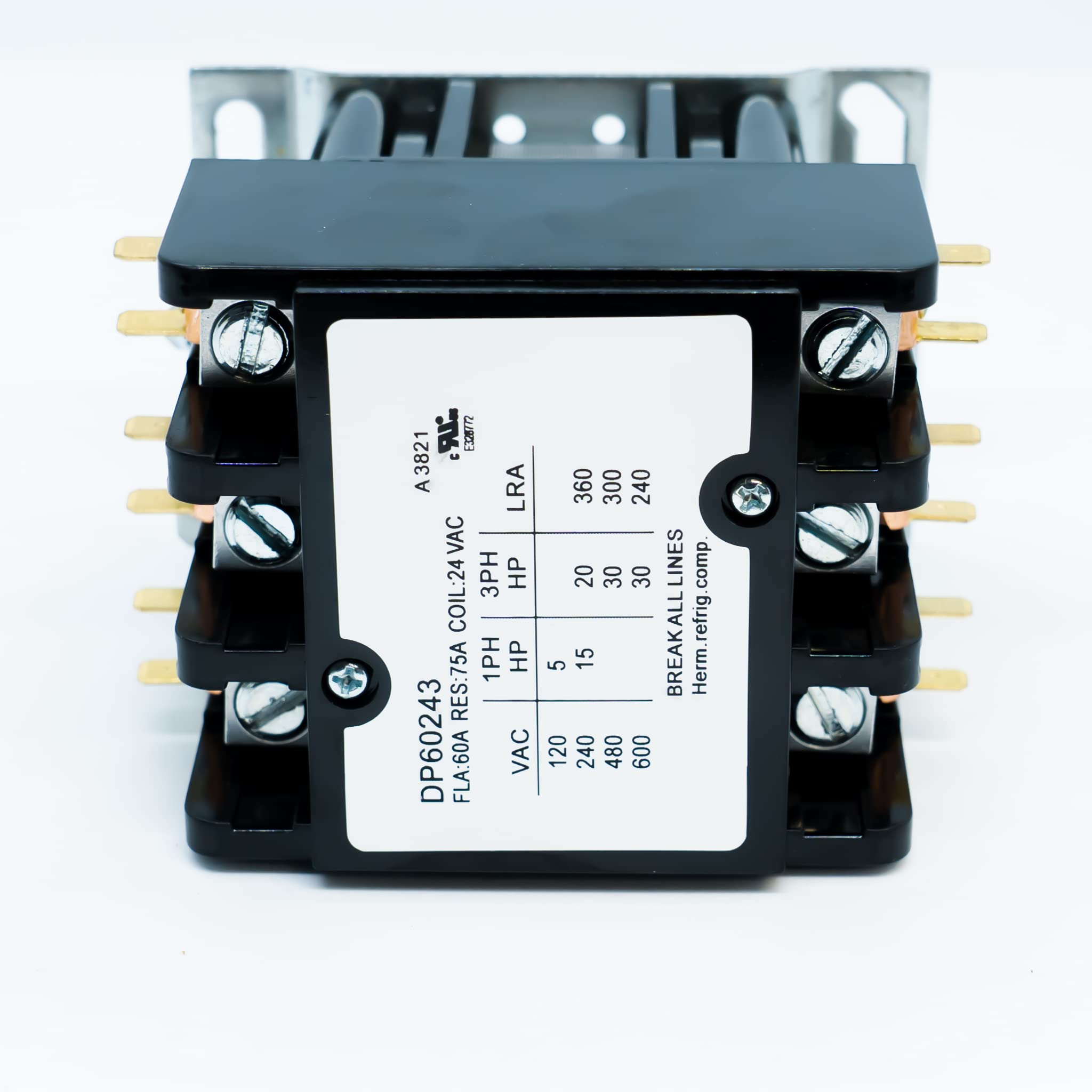 SUPCO Supco DP60243 Contactor 60 FLA 75 RLA 24V 3 Pole 42EF35AJ