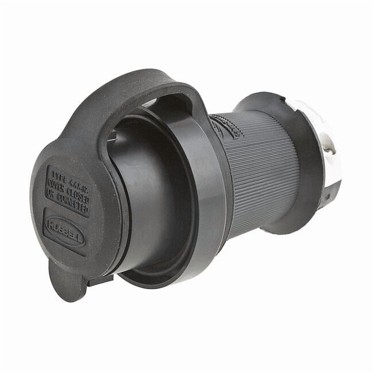 HUBBELL WIRING Hubbell Wiring HBL2421SW Twist-Lock Watertight Safety-Shroud Plug 20A 250V (3-Phase)