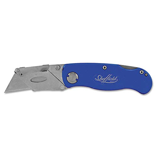 Great Neck 12113 Sheffield Folding Lockback Knife Replaceable Blade Blue