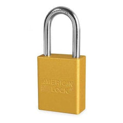 American Lock A1106YLW Lockout Padlock Keyed Different Yellow 1/4 Inch Diameter