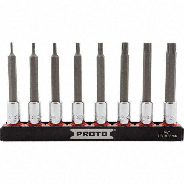 PROTO Proto J7440R8MM Hex Bit Socket Set 1/4 in Drive 8 Pc