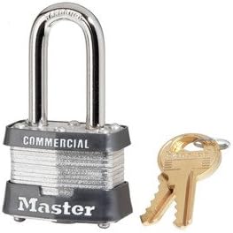 Master Lock 1KALF-0303 4 Pin Tumbler Padlock Keyed Alike w/ 1-1/2 Sh