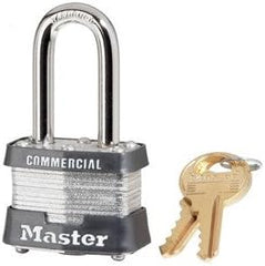 Master Lock 1KALF-0303 4 Pin Tumbler Padlock Keyed Alike w/ 1-1/2 Sh