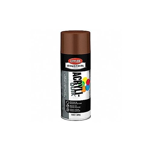 Krylon K02501A07 Acryli-Quik Lacquer Leather Brown 12oz Aerosol Can