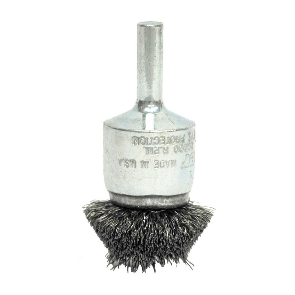 WEILER Weiler 10076 End Brush 1-1/4 in Steel Crimped Wire
