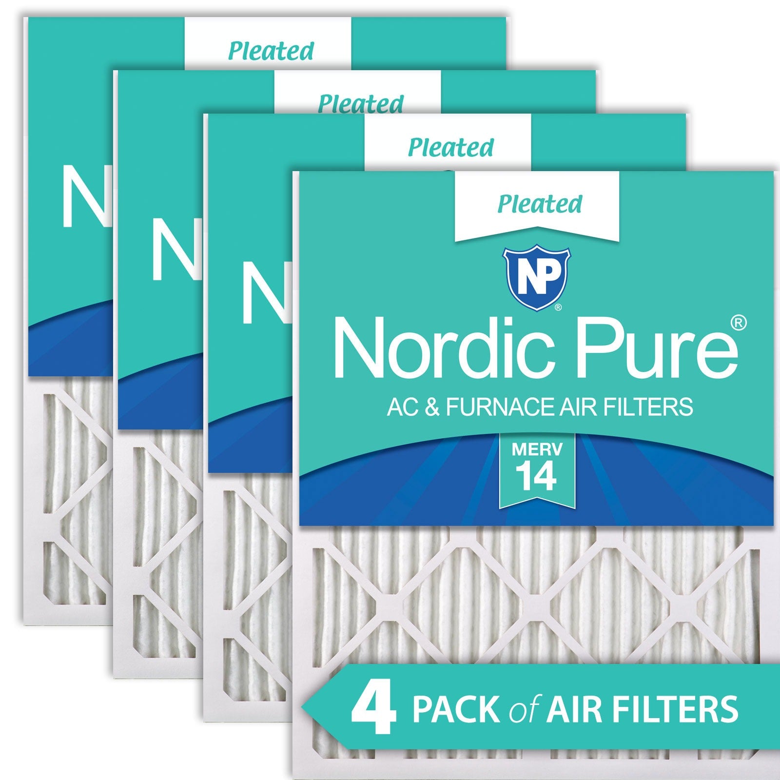 NORDIC PURE Nordic Pure 18x30x1M14-4 Pleated Air Filter Merv 14