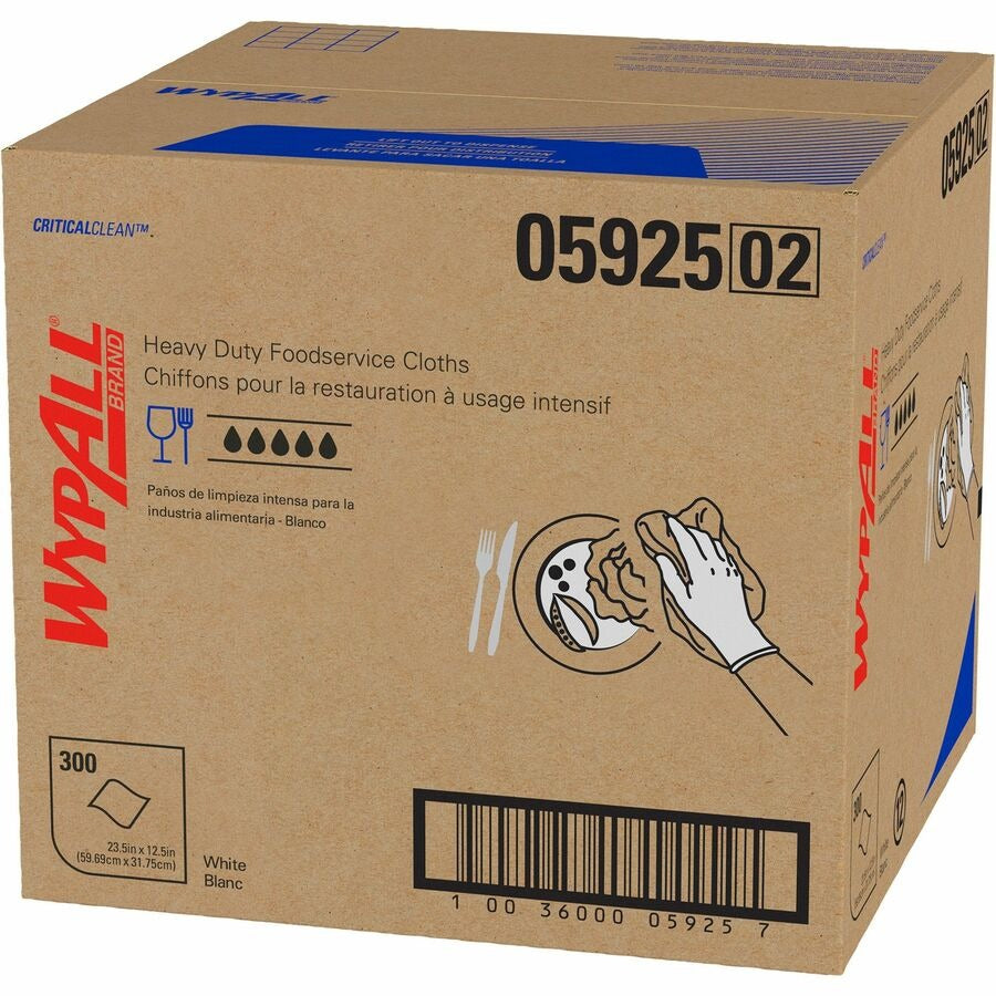KIMBERLY-CLARK Kimberly-Clark KCC05925 X70 Quarterfold Wipers (12.5 x 23.5 in, 300 per box)