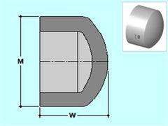 Spears 847-025 2-1/2 PVC Cap Socket SCH80