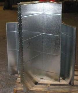 McDaniel Metals 17X19.3X36 Insulated Galvanized Sheet Metal Plenum 17 in W x 19 1/4 in D x 36 in L