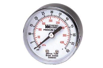 Weiss Instruments TL20-100 General Purpose Pressure Gauge 0-100 PSI ...