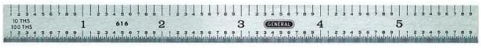 General Tools 676 6-Inch Rigid Stainless Steel Rule