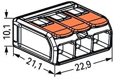 WAGO 221-613 Wago 221-613 LEVER-NUTS 10AWG 3 Conductor Compact Wire Connectors 30 PK