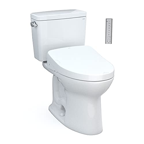 Toto MW7763056CSGA#01 Drake Washlet+ Two-Piece Elongated 1.6 GPF Tornado Flush Toilet Cotton White