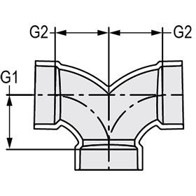 Spears P327-020 2 PVC DWV Double 1/4 Bend HubxHubxHub