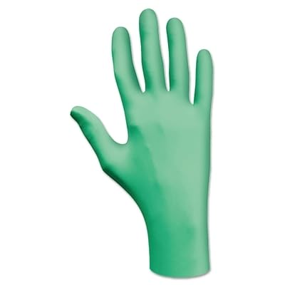 Showa 1005L Disposable Natural Rubber Latex Gloves, Large, Green