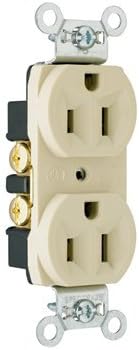 Pass & Seymour CRB5262-I Double Pole Duplex Receptacle Wall Mount 15 Amp 125 Volt