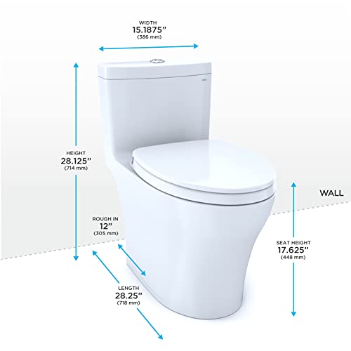 TOTO MS646124CEMFGN#12 Aquia IV 0.8 gpf/1.28 gpf Elongated Dual Flush One Piece Toilet Sedona Beige