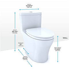 TOTO MS646124CEMFGN#12 Aquia IV 0.8 gpf/1.28 gpf Elongated Dual Flush One Piece Toilet Sedona Beige