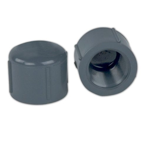 LASCO 848-012 1-1/4 Schedule 80 Gray PVC Threaded Cap