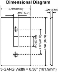 Leviton 80421-W 2-Toggle 1-Decora/GFCI Device Combination Wallplate