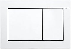 Toto YT800#WH Push Plate Rectangle White for In-Wall Tank System