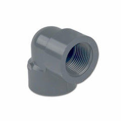 LASCO 808-040 4 Schedule 80 Gray PVC Threaded 90 Degree Elbow