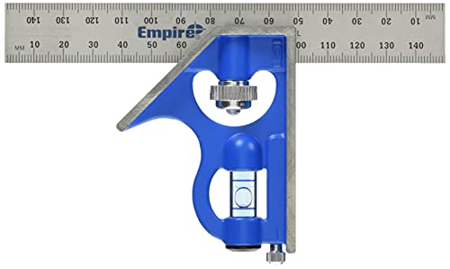 Empire E255M 6-Inch Pocket Combination Square With Stainless Steel Blade and Metric Graduations