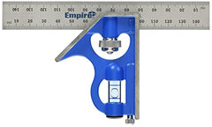 Empire E255M 6-Inch Pocket Combination Square With Stainless Steel Blade and Metric Graduations