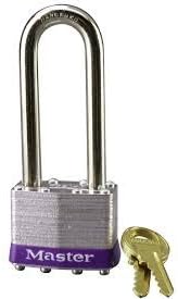 Master Lock 1KALJ-0303 4 Pin Tumbler Padlock Keyed Alike with 2-1/2 Inch Shackle