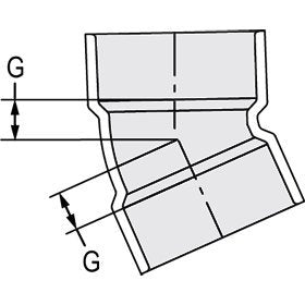 Spears P324-020 2 PVC DWV 22.5 Deg Elbow Hub x Hub