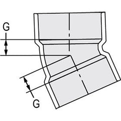 Spears P324-020 2 PVC DWV 22.5 Deg Elbow Hub x Hub