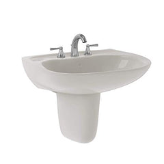 Toto LHT242.8G#11 Prominence Bathroom Sink with CEFIONTECT Wall-Mount Colonial White