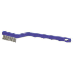 Weiler 44075 Small Hand Wire Scratch Brush Stainless Steel Fill Plastic Block 3 x 7 Rows