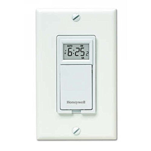 Honeywell PLS730B1003 Programmable Wall Switch 120 Volt AC 2400 Watt White