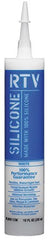 White Lightning WL099112W RTV Silicone Sealant 10 oz Tube White