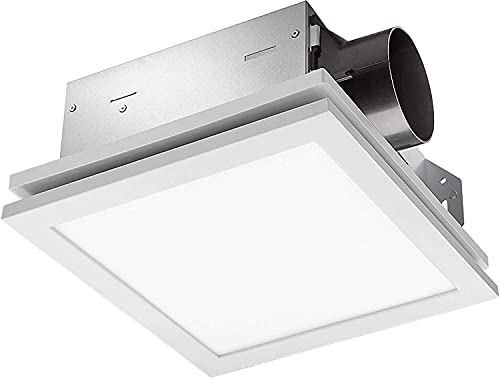 Delta Breez SLM70ELED BreezSlim Edge-Lit Dimmable LED Light Ventilation Fan, White