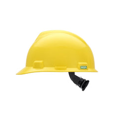 MSA 477479 V-Gard Cap Style Safety Hard Hat Fas-Trac III Ratchet Suspension Small Yellow