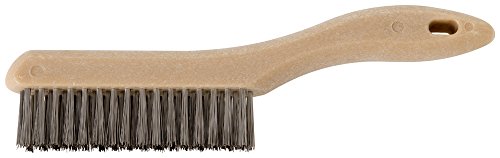 Pferd 85039 Shoe Handle Scratch Brush 4x16 Rows SS Wire Plastic Block