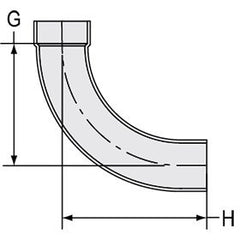 Spears P309-030 3 PVC DWV Street LS 1/4 Bend HubxSpigot