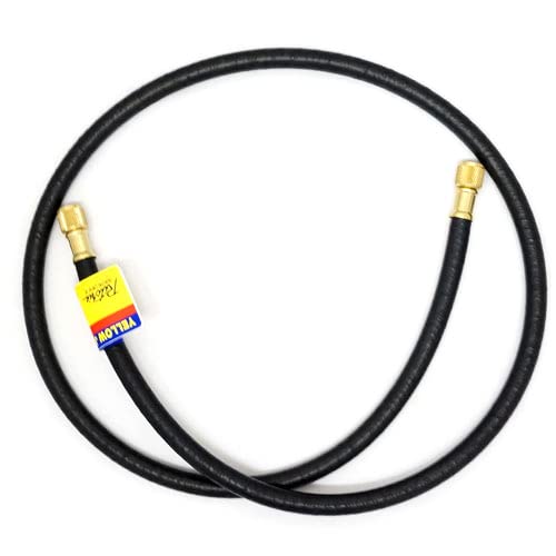 Yellow Jacket 15672 Plus II 3/8 Heavy Duty Charging Hose 3/8 Straight x 3/8 Straight Fittings 72 inches