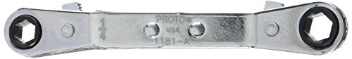 Proto J1181-A Offset Double Reversible Ratchet Wrench 1/4 x 5/16 6 PT