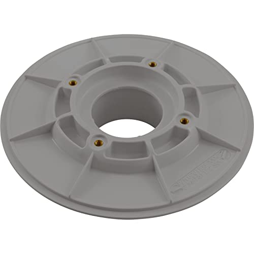 AquaStar Pool Products 620T15S103 Wall Fitting Sumpless Bulkhead Light Gray 6 Inch Round 2 Inch MPT x 1.5 Inch Slip Socket