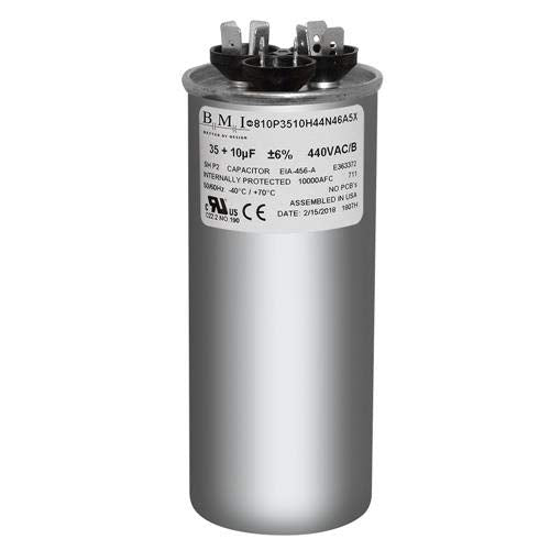 Mars 14091 35/10 MFD Round Run Capacitor 440V