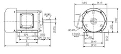 Century TE108 Motor 1 HP 1800 RPM Reversible (200-230V/460V)