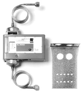 Johnson Controls P28AA-2C Penn Series P28 Lube Oil Pressure Cutout Control with 60 Seconds Time Delay, 120/240 VAC Heater Circuit, Manual, 36 Capillary with 1/4 Flare Nut