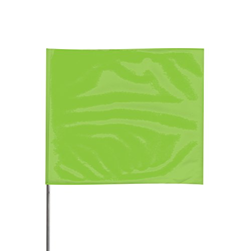 Presco 2318LG Stake Lime Glo PVC Wire Stake Flag 100 Count