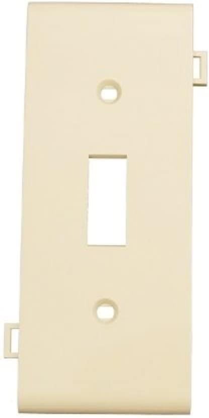 Leviton PSC1-I Combo Sectional Toggle Switch Wallplate, 1 Gang, Thermoplastic Nylon, Ivory