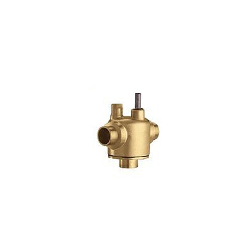 Caleffi Z307433 3-Way Diverting Brass Valve Body 1/2 Inch Sweat Connection Low Lead